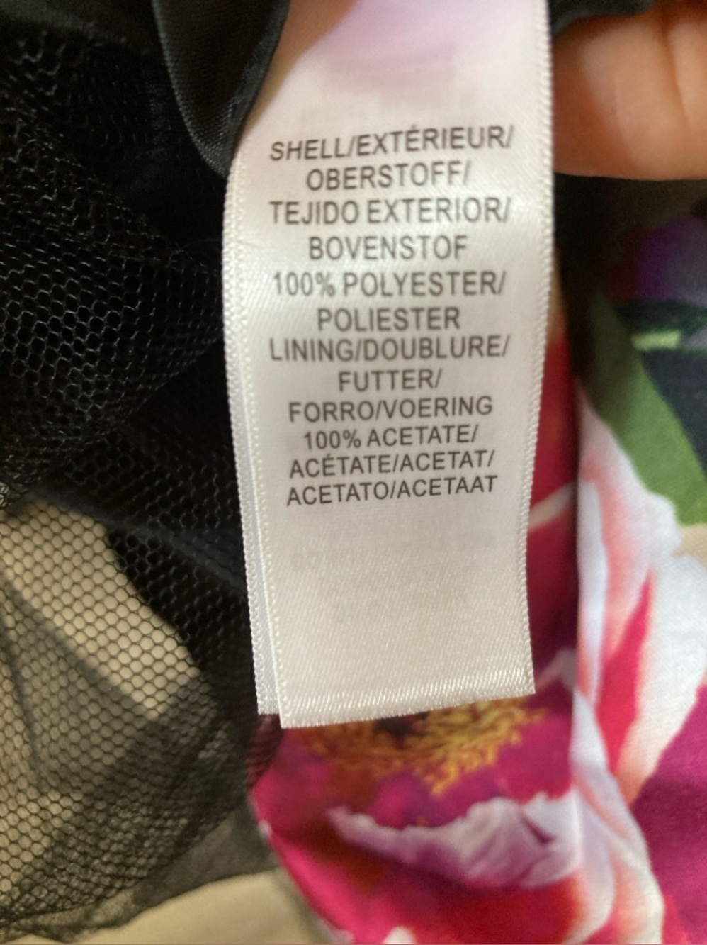 Adrianna Papell Black Satiny Floral Fit-n-Flare Dress with Crinoline Slip Sz 10 - Picture 8 of 9